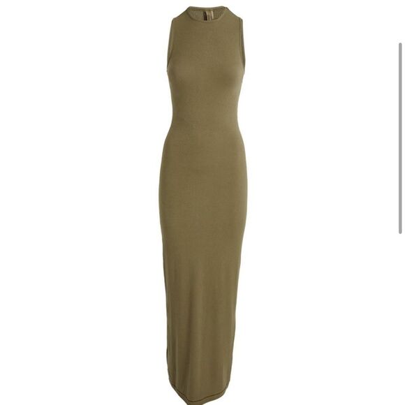 Skims Army Soft Lounge Sleeveless Long Dress - Picture 2 of 6